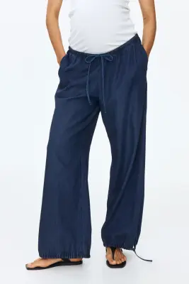 MAMA Pantalon en denim avec jambes ballon - Bleu denim foncé — photo 1