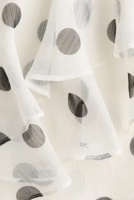 Jupe volantée - Blanc/pois — photo 3