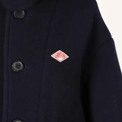Manteau Danton en laine avec col rond - Navy — photo 4