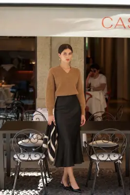 Aliénor Slip Skirt - Black — photo 4