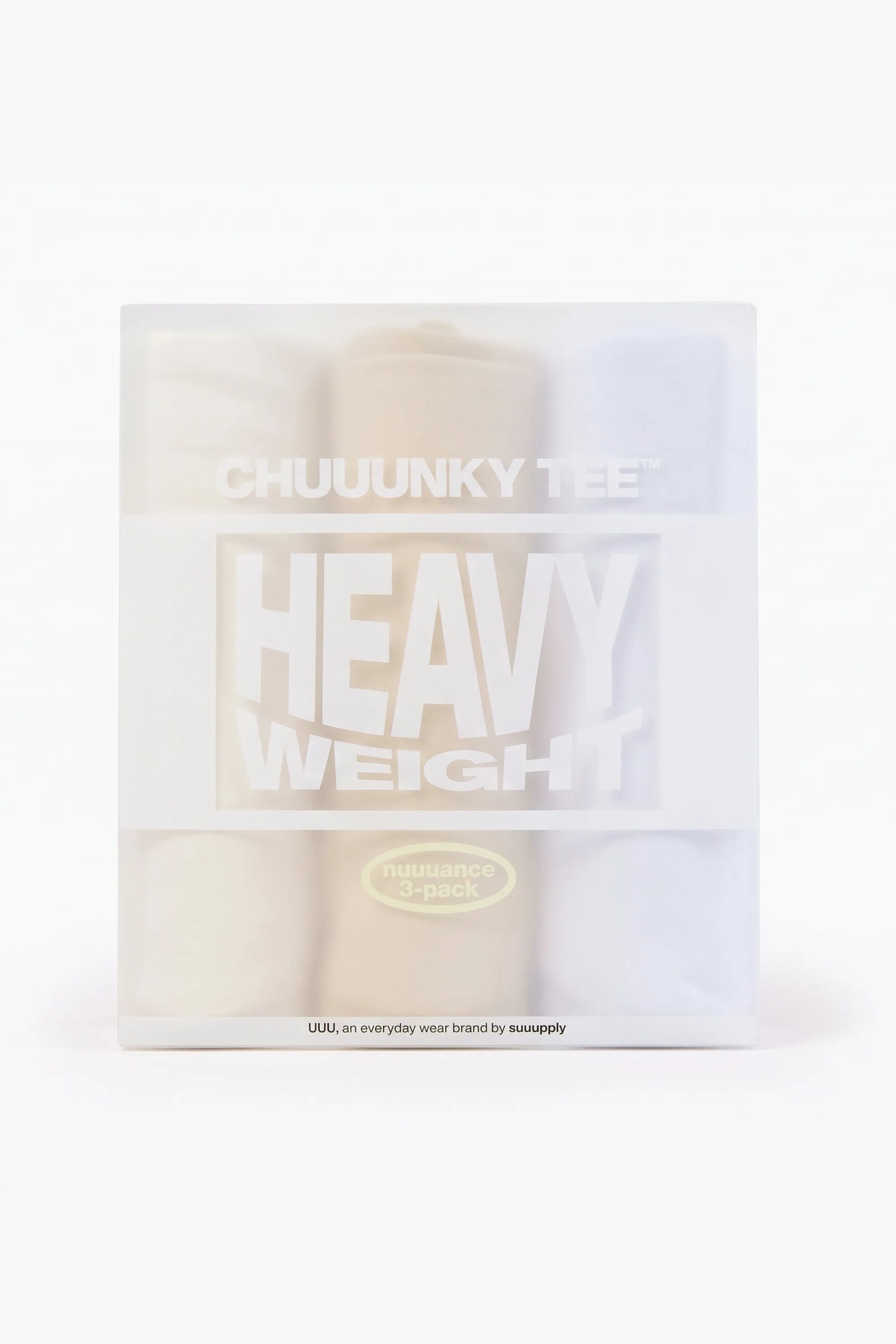 nuuuance 3-pack 'Chuuunky tee' - Blanc/Natural/Off-White