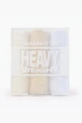 nuuuance 3-pack 'Chuuunky tee' - Blanc/Natural/Off-White