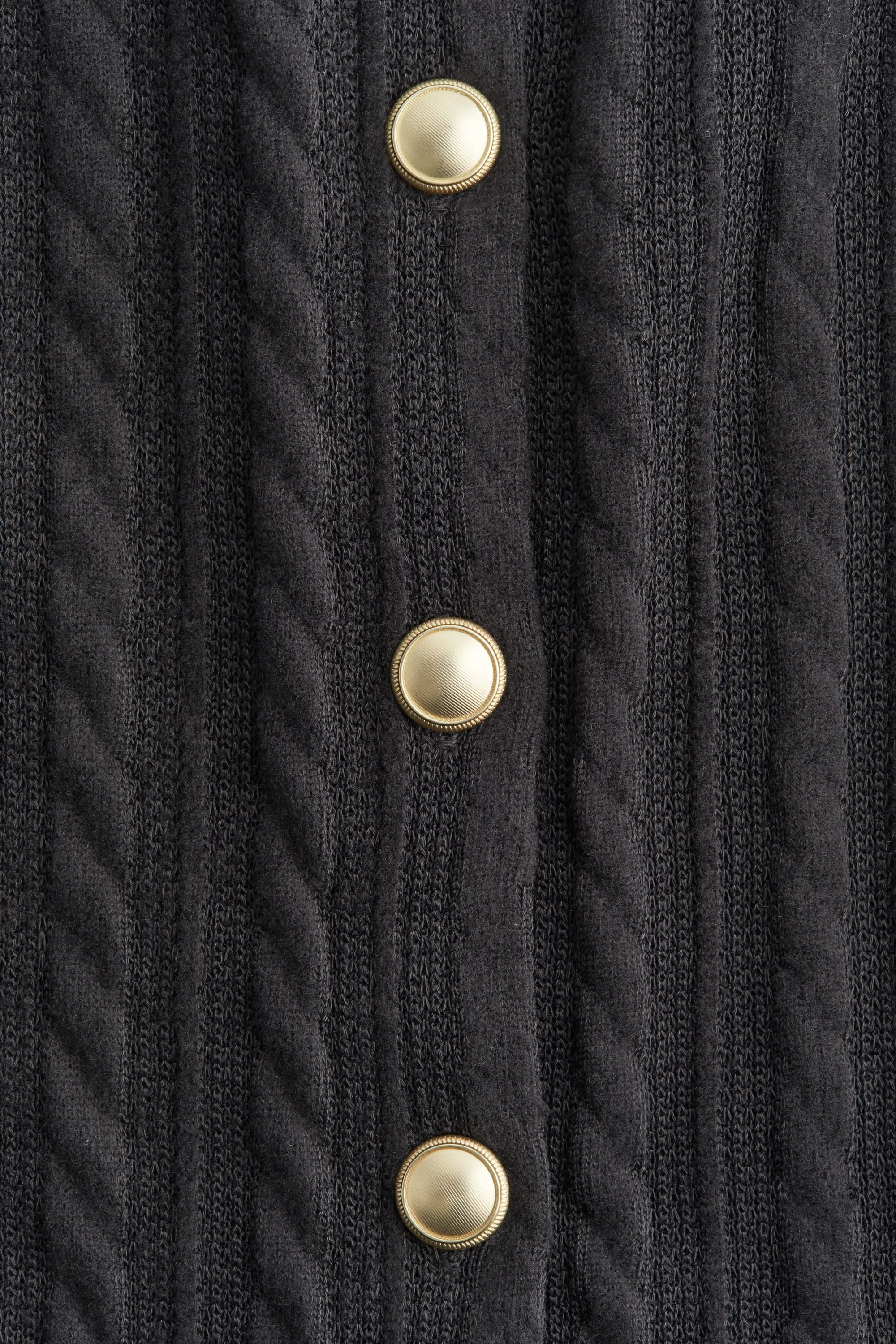 Gilet façon maille torsadée - Gris foncé