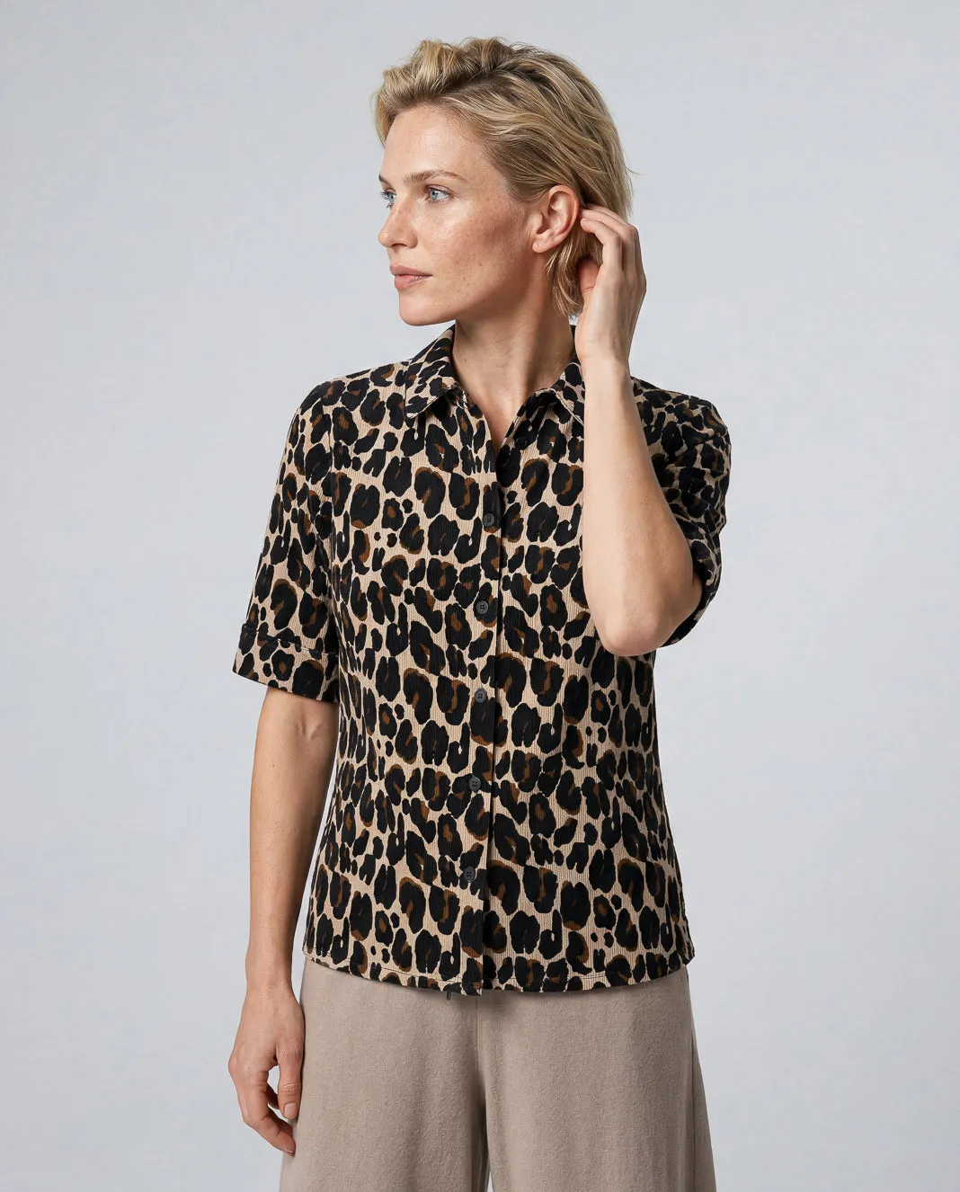 Chemise en coton et élasthanne