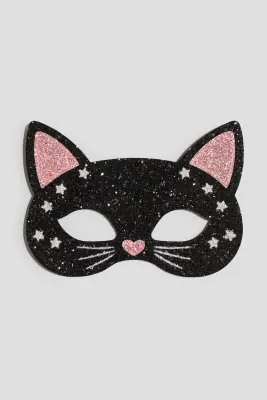 Masque de déguisement de chat - Noir/chat — photo 1