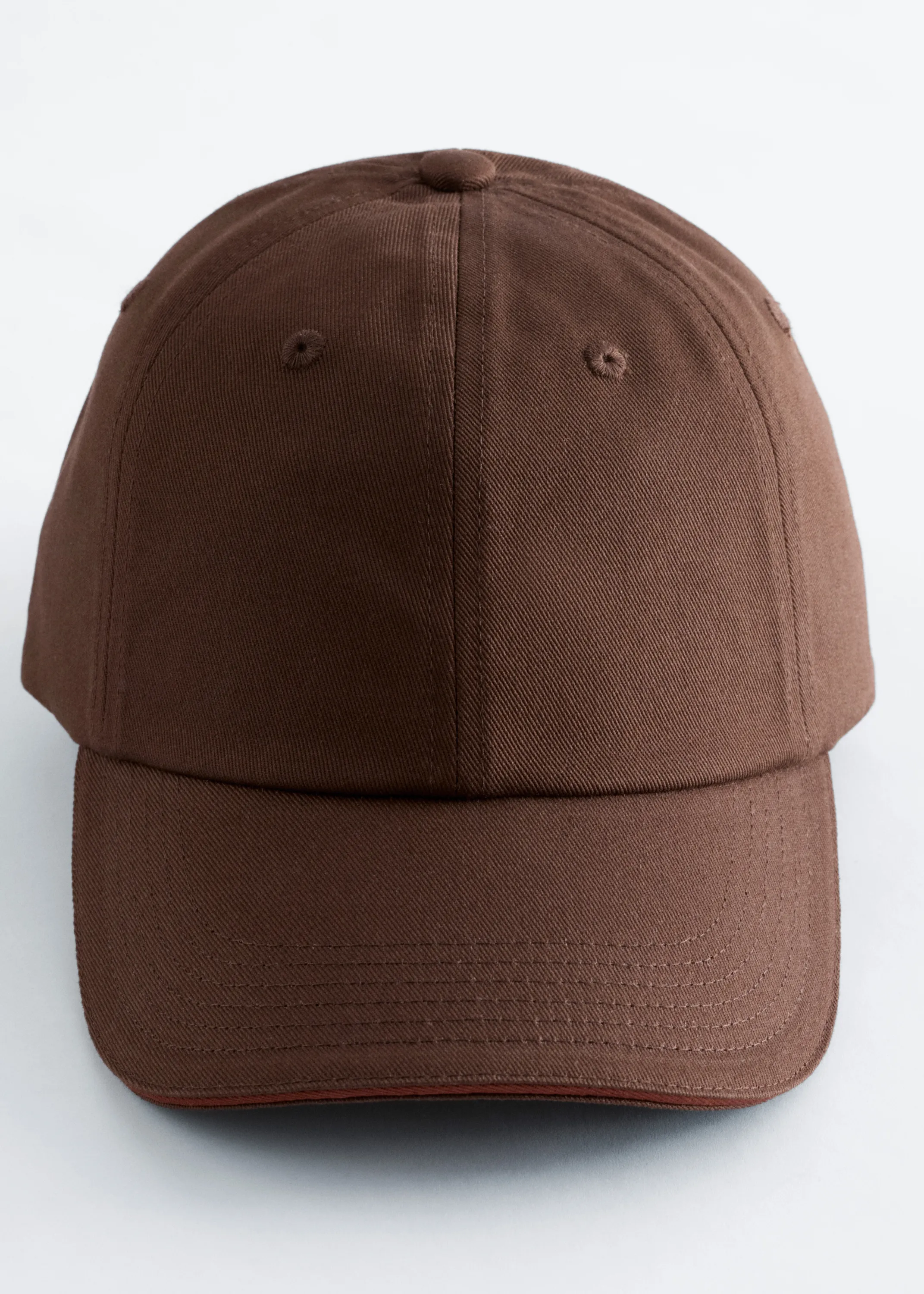 Casquette en sergé de coton - Marron foncé