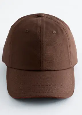Casquette en sergé de coton - Marron foncé — photo 1