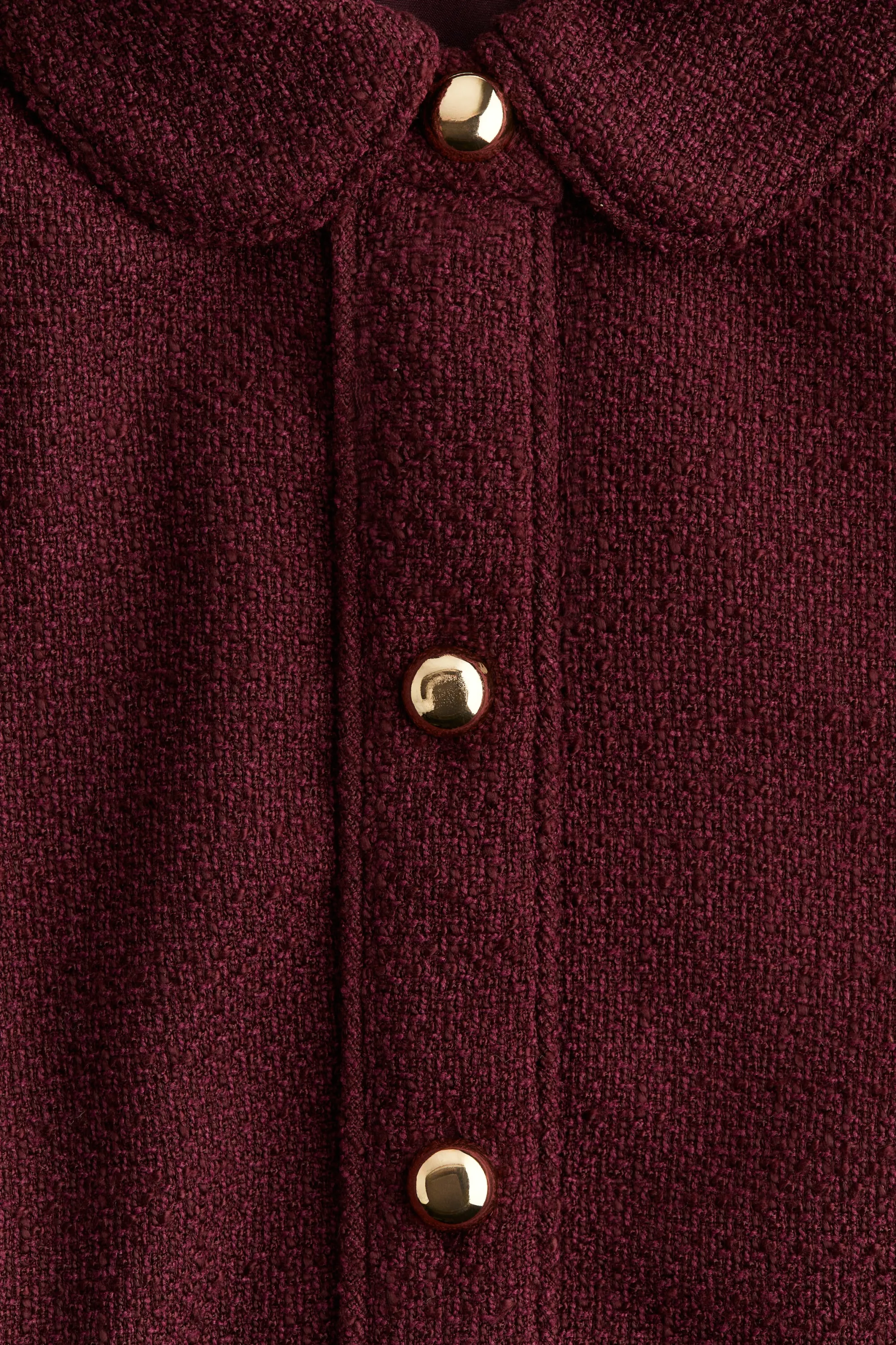 Robe en bouclette avec col - Bordeaux