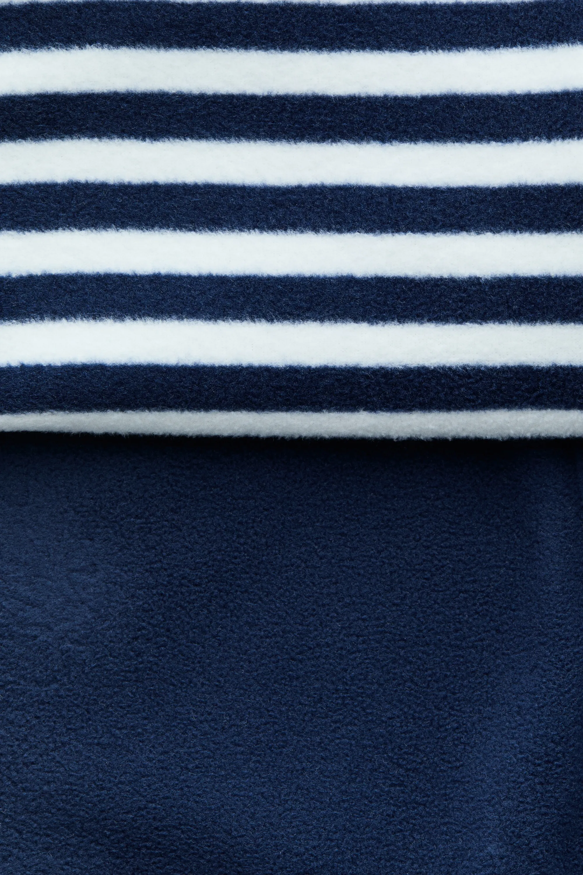 Lot de 2 pyjamas en polaire - Bleu marine/rayures blanches