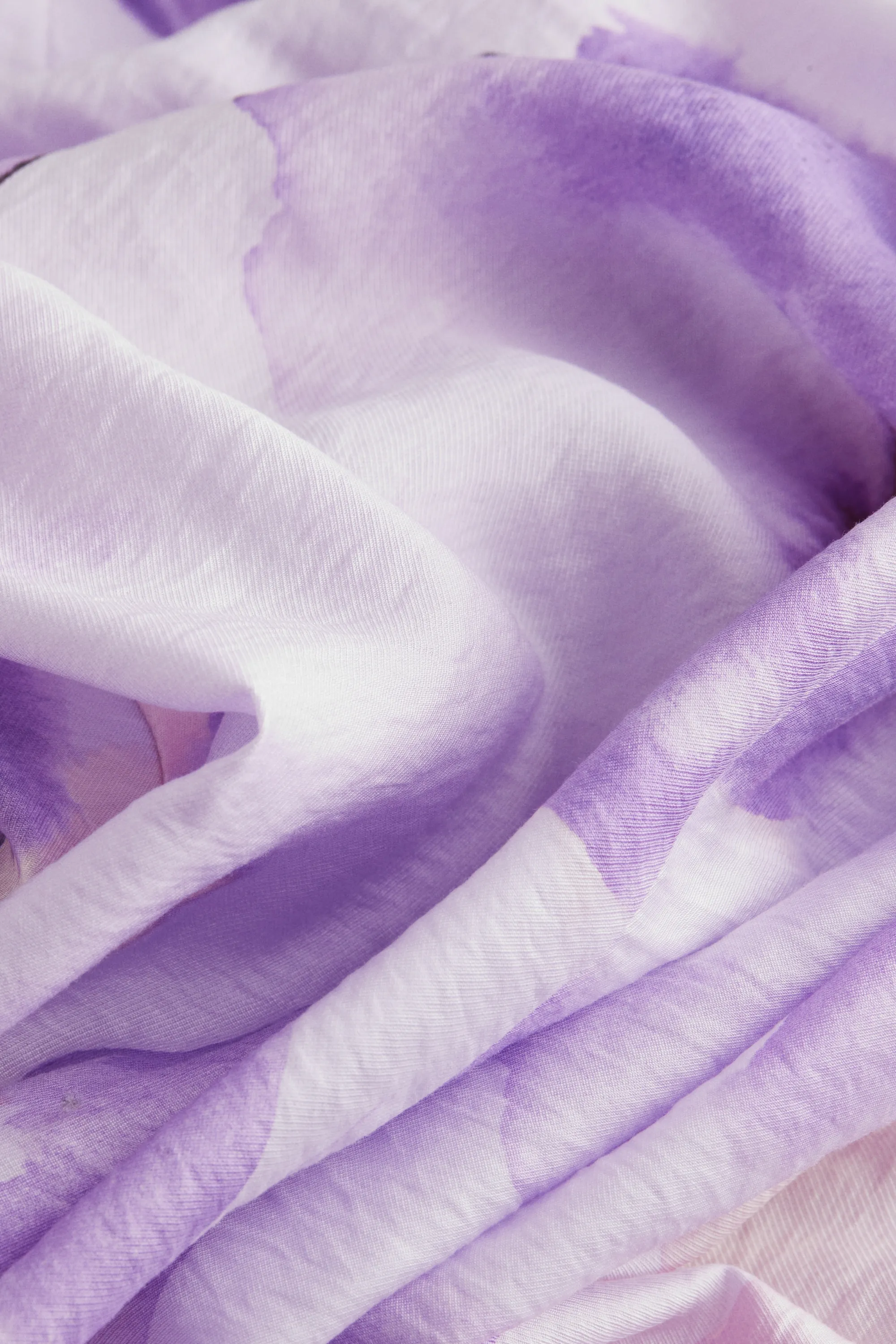 Robe midi en lyocell mélangé - Violet clair/fleuri