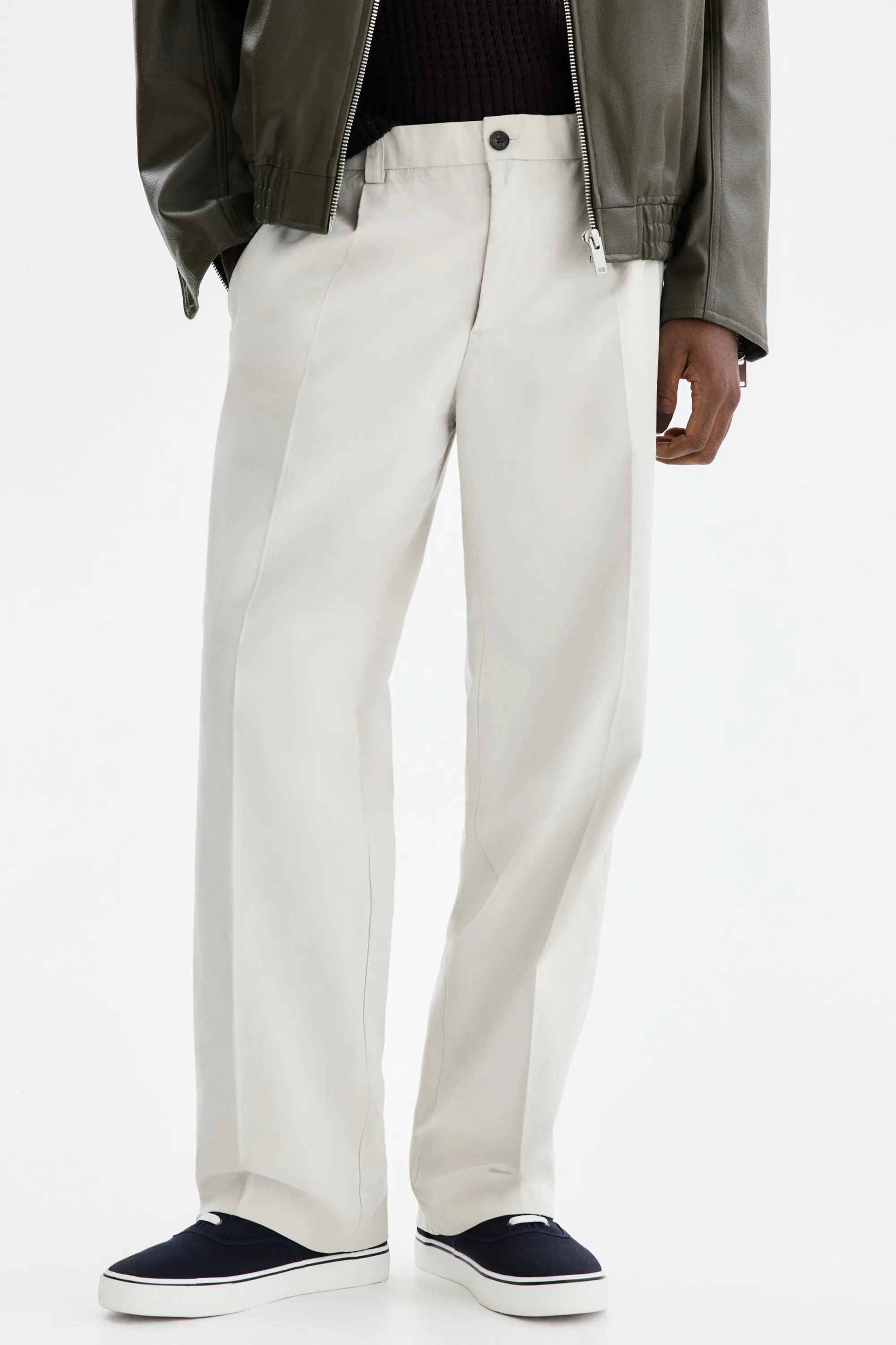 Pantalon chic Relaxed Fit - Beige clair
