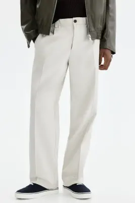 Pantalon chic Relaxed Fit - Beige clair — photo 1