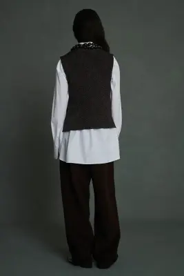 PULL VIDA MARRON/ARGENT — photo 4