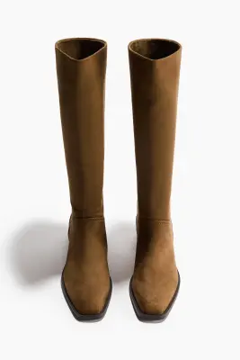 Bottes de hauteur genou - Beige foncé — photo 3