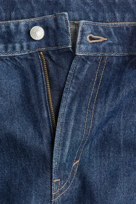 Petite Length Baggy High Jeans - Bleu denim foncé — photo 1
