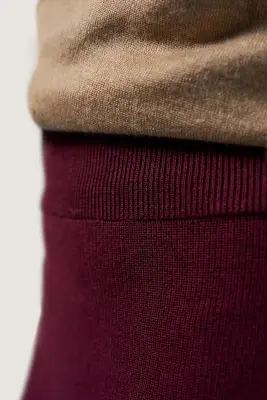 La jupe en maille - Aubergine — photo 2