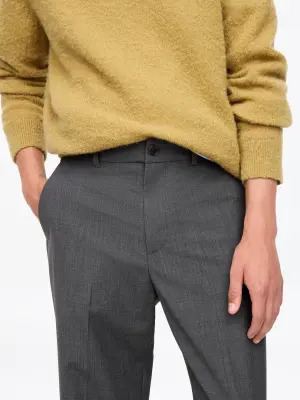 Pantalon ample en laine légère - gris — photo 3