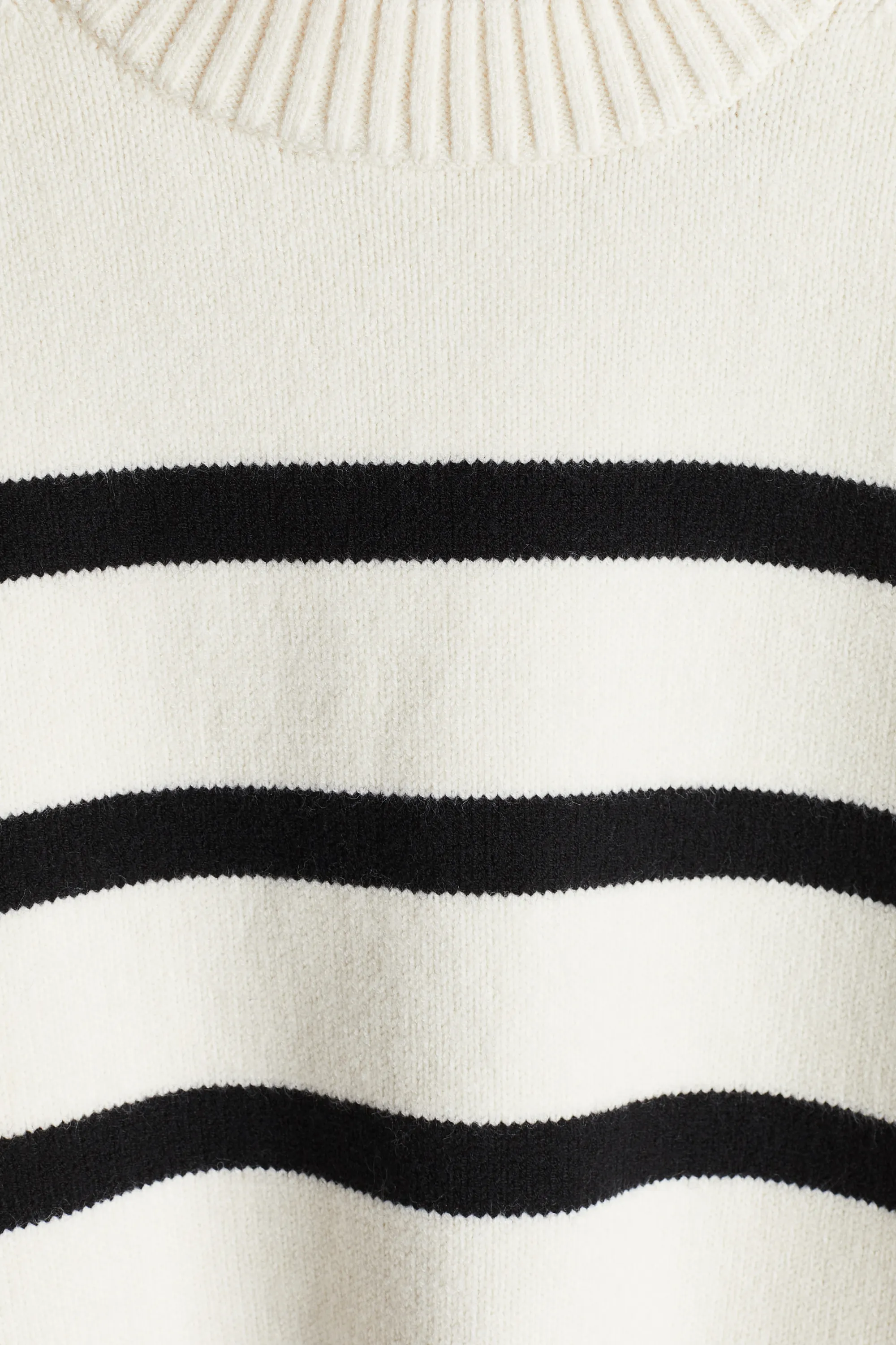 Pull en maille fine - Crème/rayé