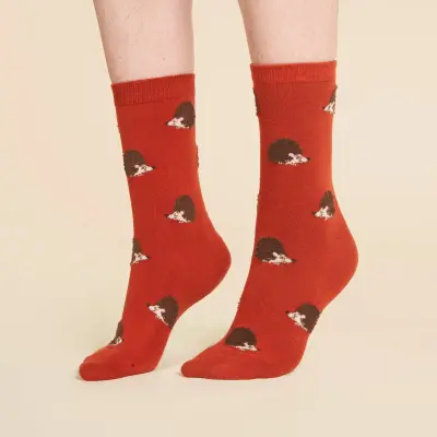 Chaussettes Hérisson couleur brique – Coucou Suzette — photo 3