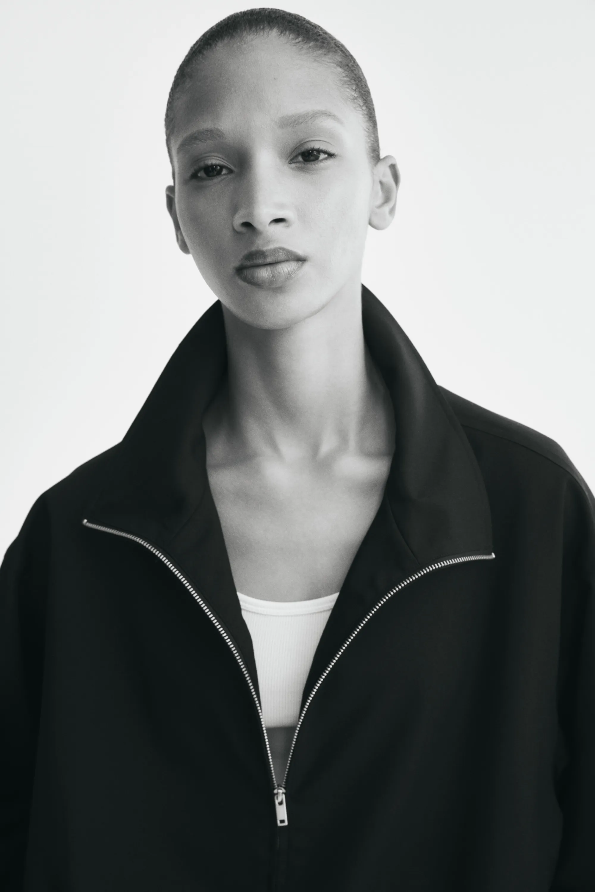 Veste oversize avec base à effet boule - Noir