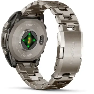 Garmin Fenix 8 Amoled 47mm Verre Sapphire lunette titane bracelet titane + silicone noir 010-02904-40 — photo 5