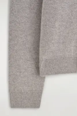 PULL À COL ROND EN PUR CACHEMIRE - GRIS CLAIR — photo 2