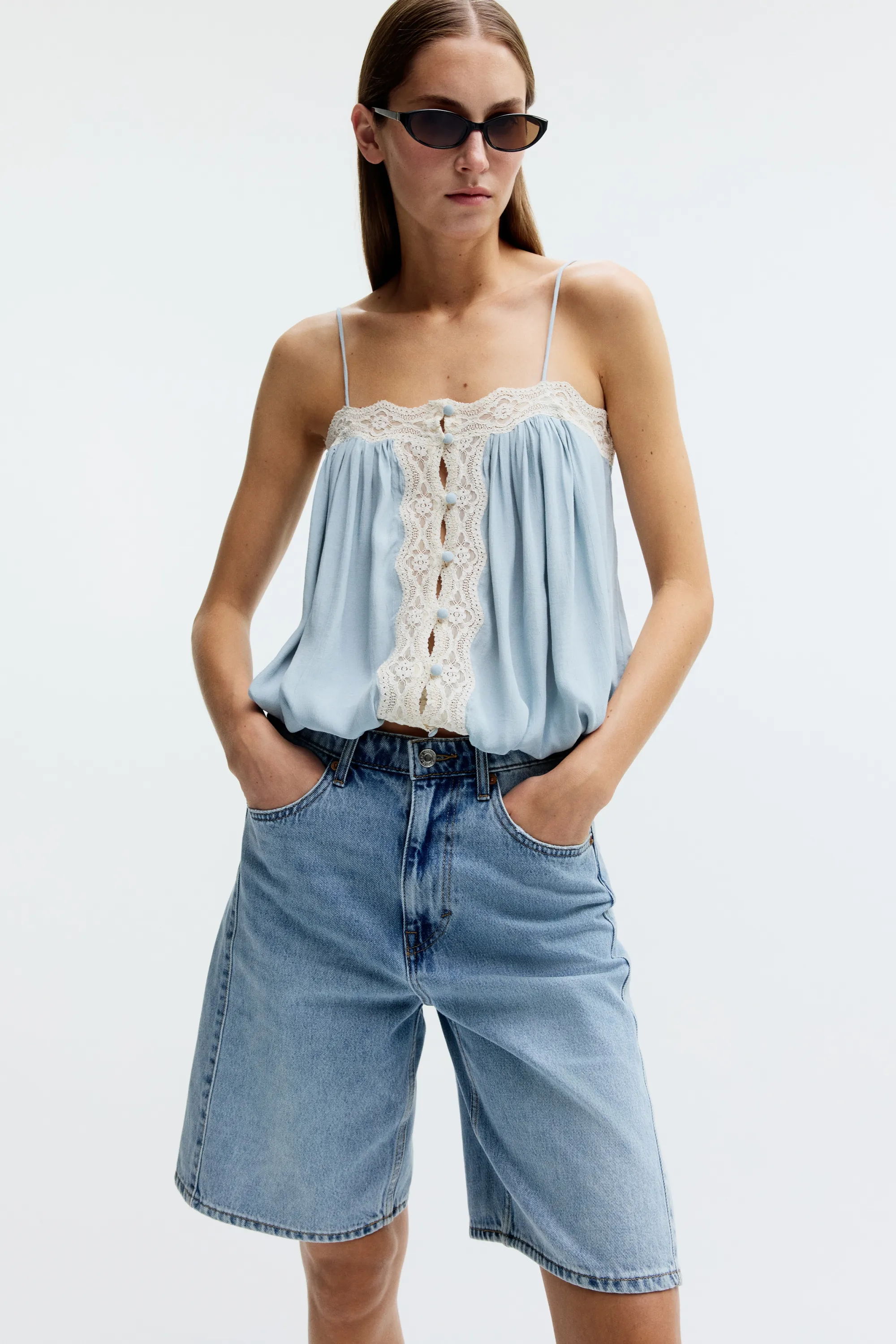 Short Bermuda en denim - Bleu denim clair