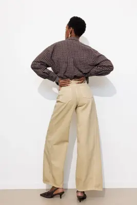 Pantalon large en toile sergé — photo 4