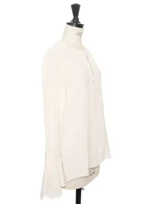 Blouse manches longues en 100% soie mulberry blanc crème Prix boutique 1290€ Taille S/M — photo 5