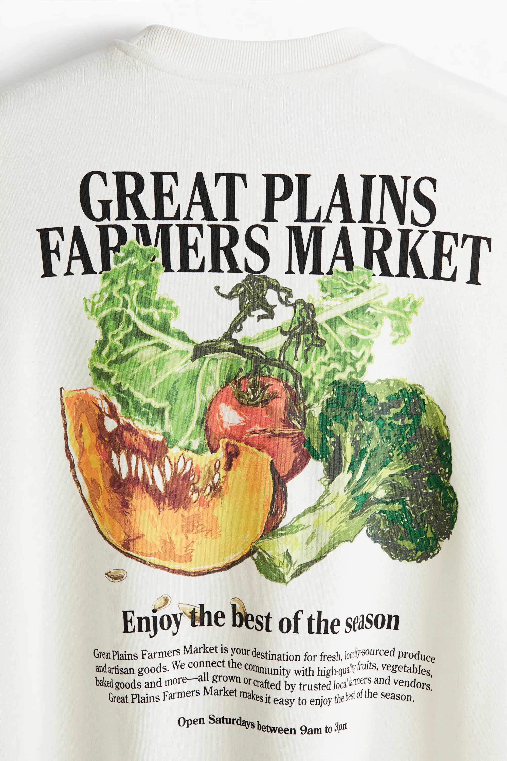 Sweat imprimé Oversized Fit - Blanc/Farmers Market