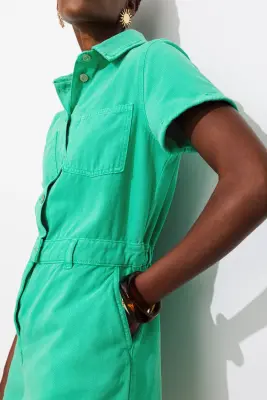 Combishort en toile Femme — photo 5