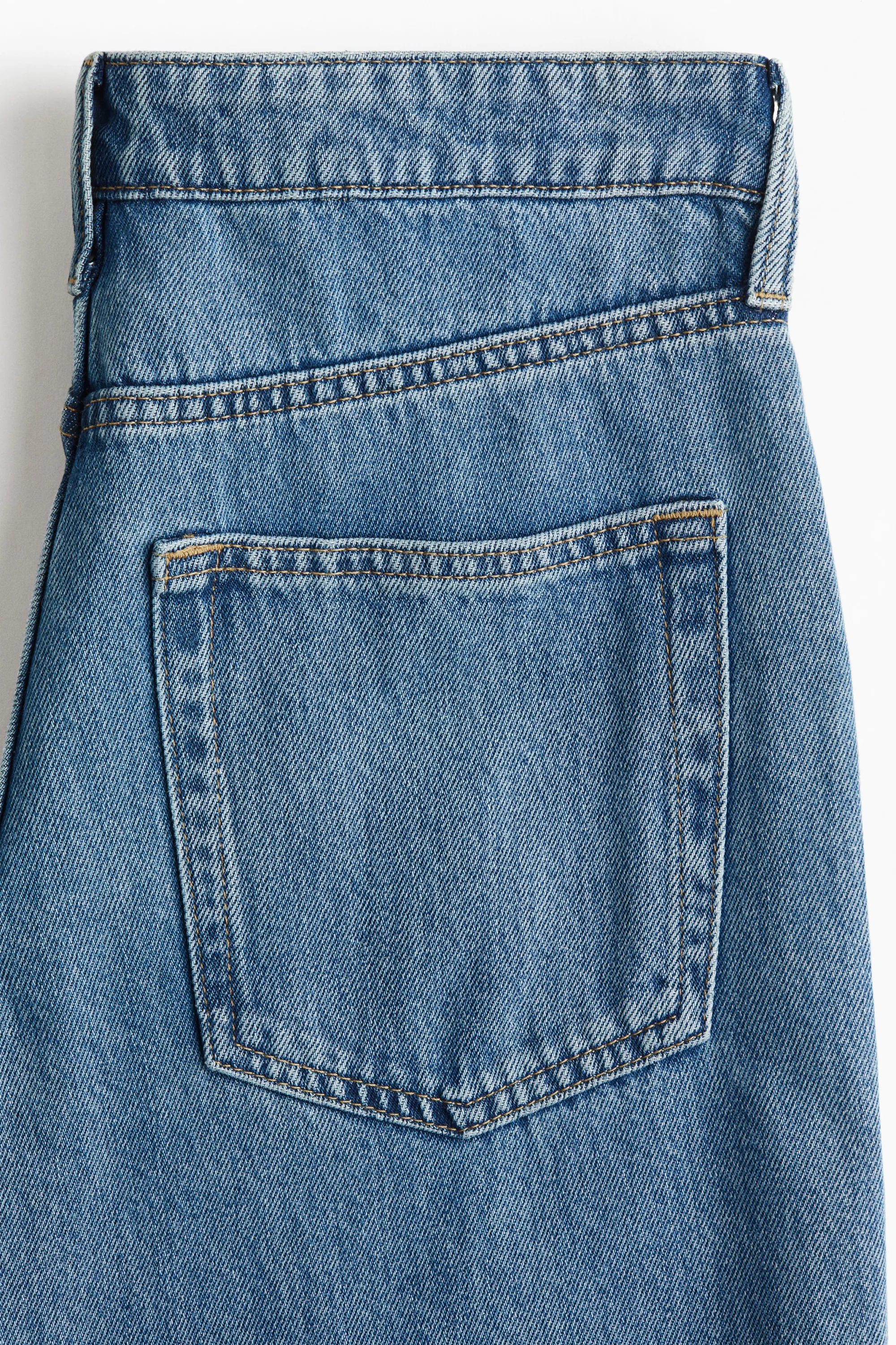 Feather Soft Wide Regular Jeans - Bleu denim