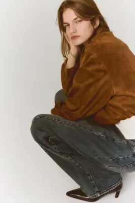 Veste avec col - Beige foncé — photo 3