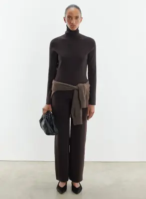 Pantalon en laine mérinos et élasthanne
