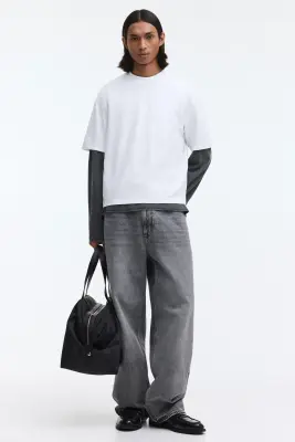 T-shirt Oversized Fit - Blanc — photo 1