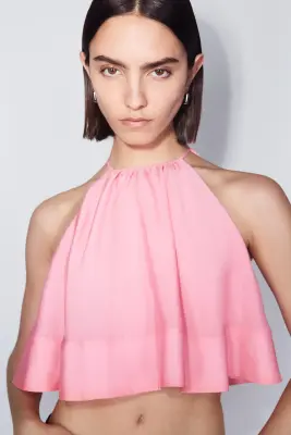 Top trapèze oversize - Rose — photo 2