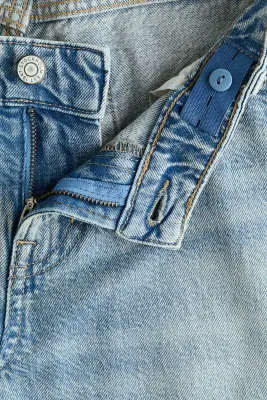 MAMA Wide Low Jeans - Bleu denim clair — photo 4