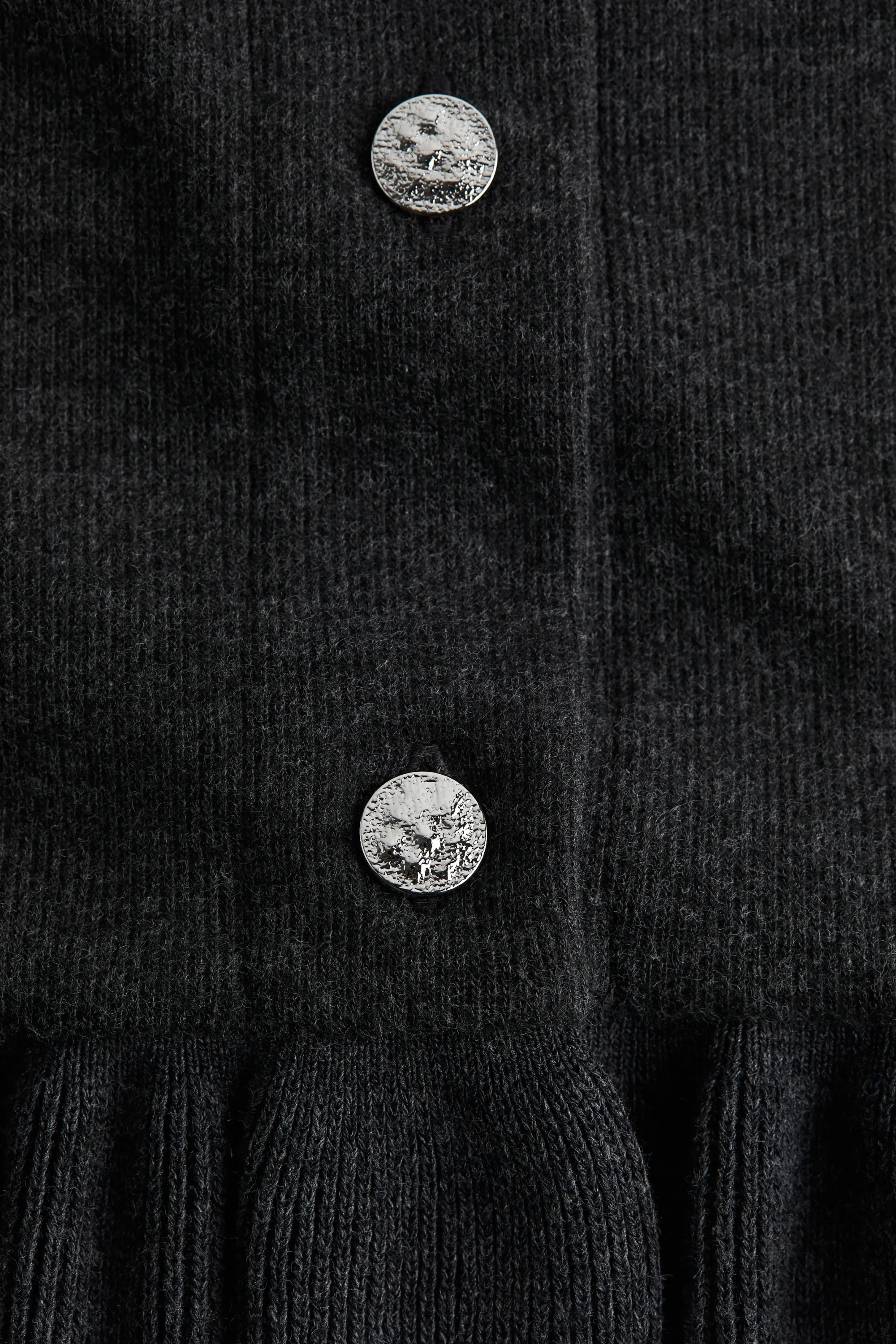 Gilet volanté - Gris foncé chiné