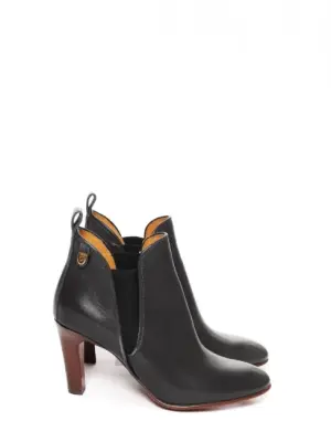 Bottines à talon PIPER low boots en cuir noir Px boutique 640€ Taille 36,5 — photo 1