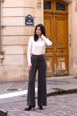 Nala Pants - Grey fishbone — photo 1