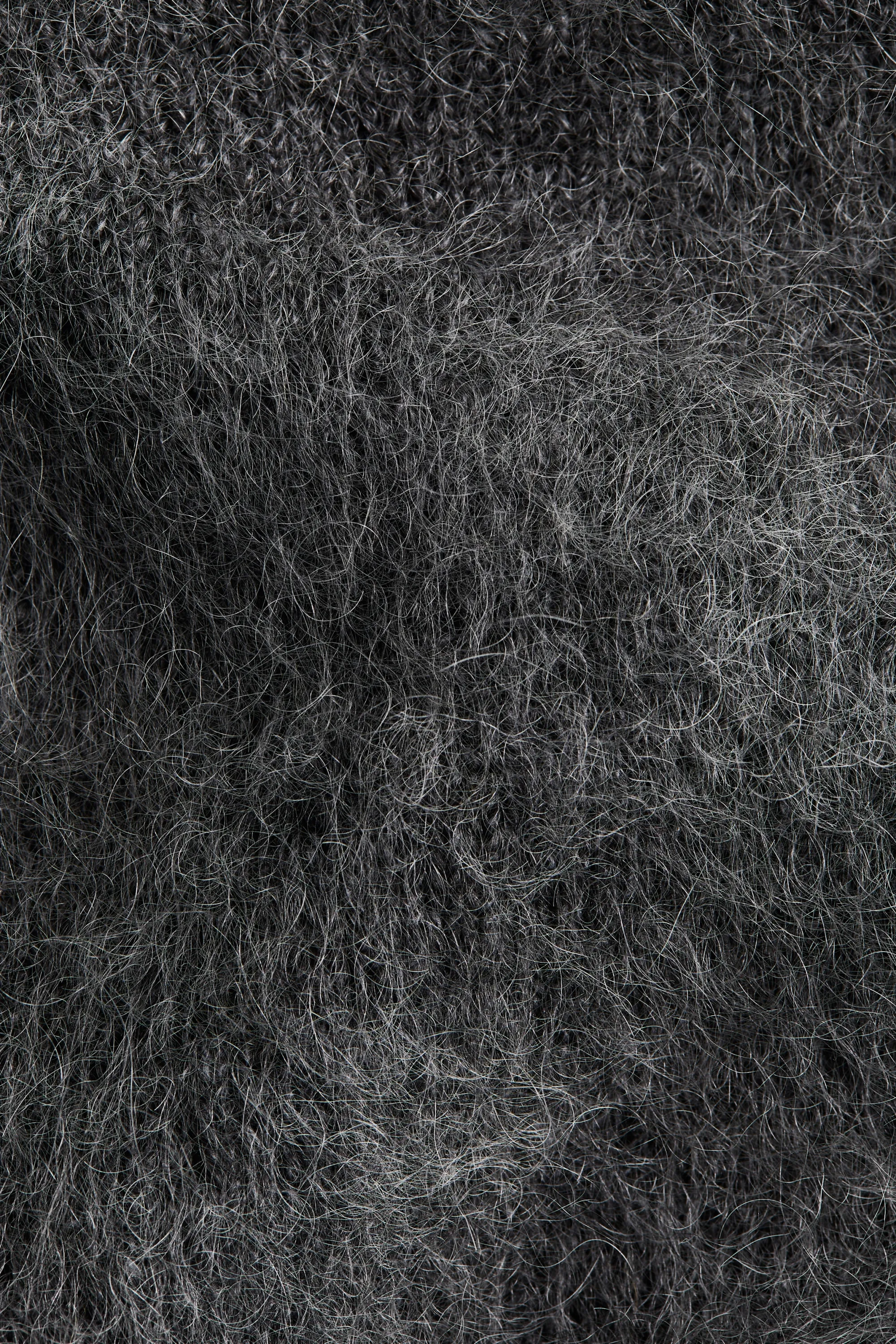 Minijupe en mohair mélangé - Gris foncé chiné