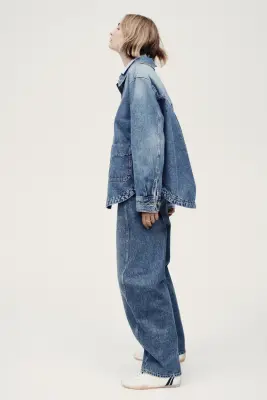 Denim shacket - Bleu denim — photo 5