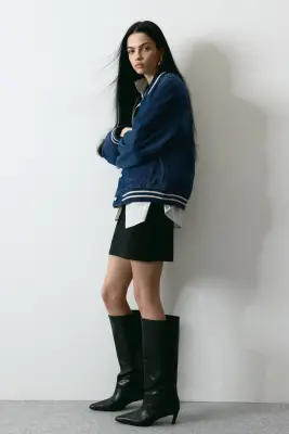 Teddy en denim - Bleu denim foncé — photo 2