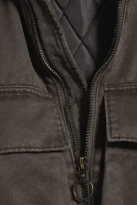 Veste mi-saison à cordon - Taupe foncé — photo 4