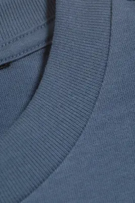 T-SHIRT COUPE AMPLE - Bleu cendré moyen — photo 3