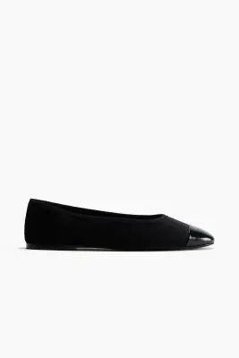 Ballerines en velours - Noir — photo 1