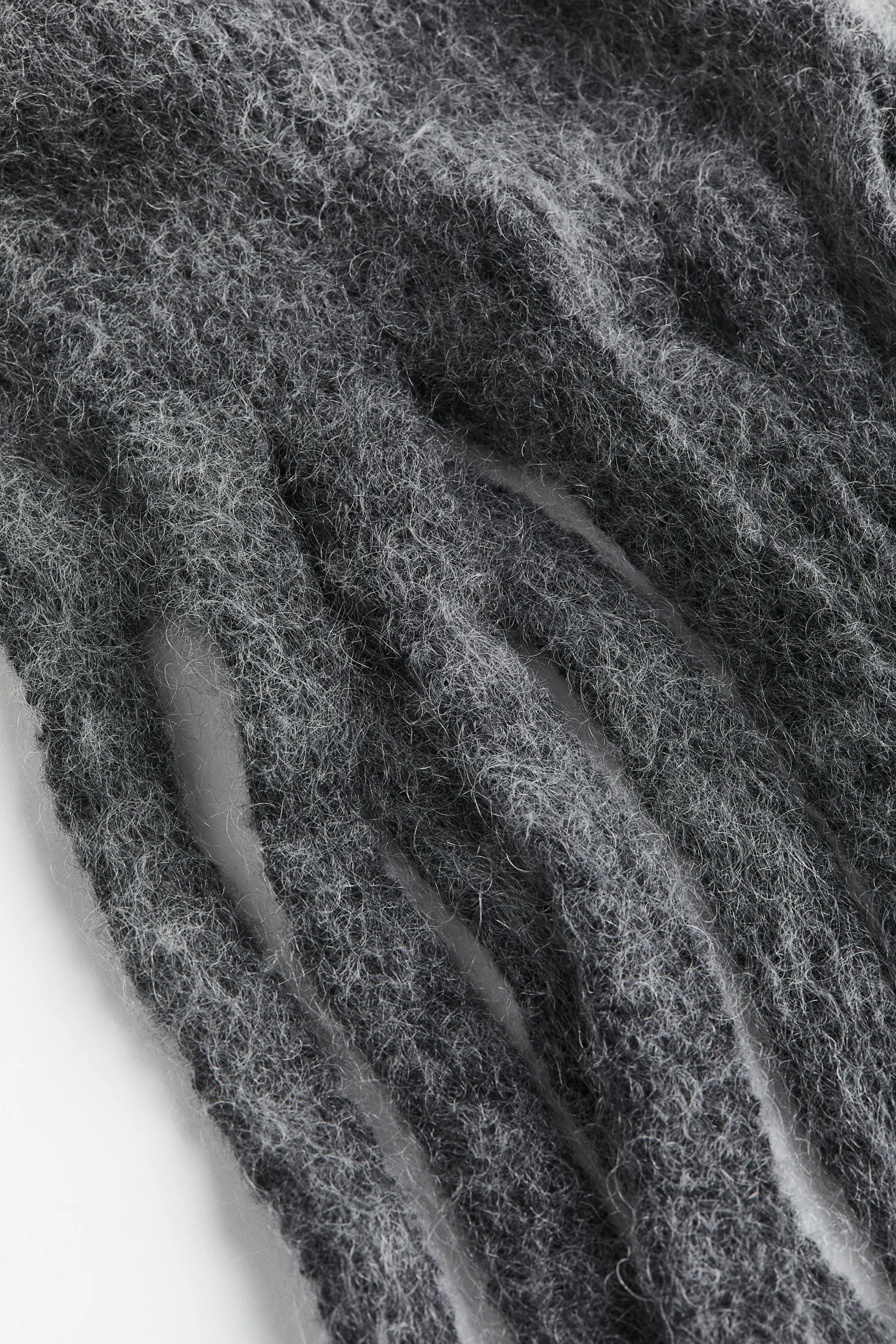 Écharpe en mohair mélangé - Gris foncé