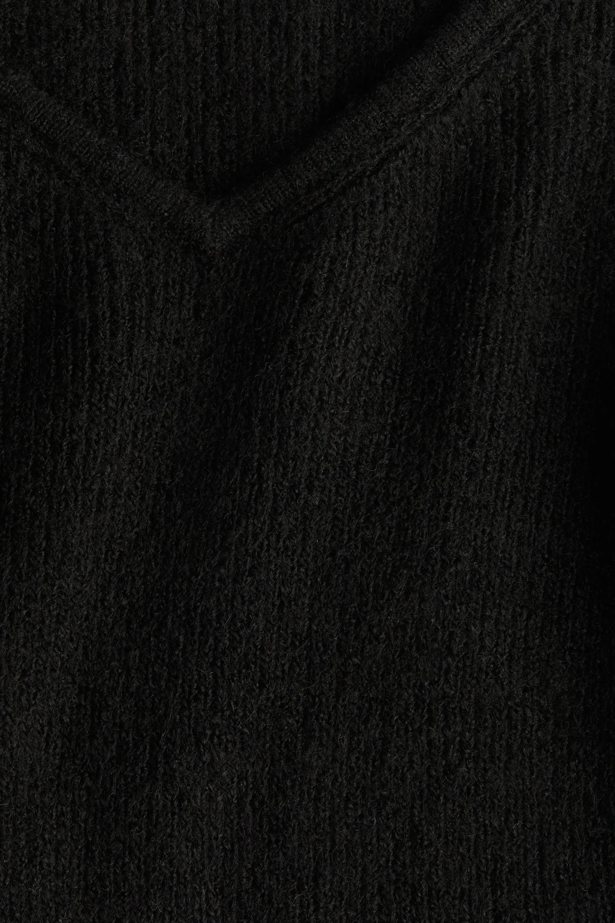 Robe moulante en maille côtelée - Noir