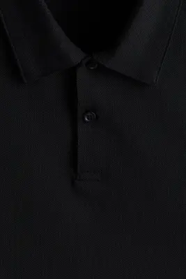 Polo COOLMAX® Slim Fit - Noir — photo 4