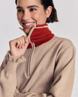 Pull Lila beige et rouille — photo 2
